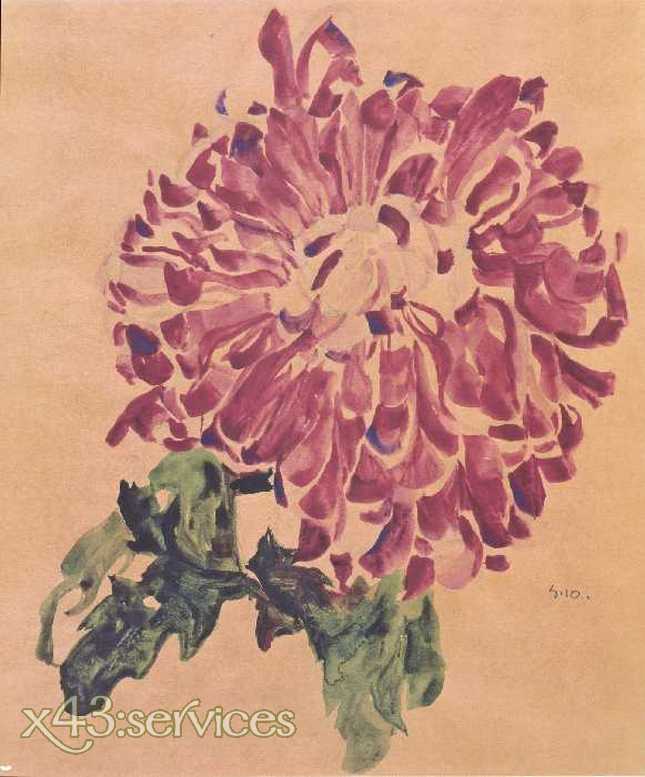 Egon Schiele - Rote Chrysantheme